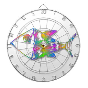 Abstrakter Fisch Dartscheibe
