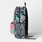Abstrakter Fisch gemustert Bedruckter Rucksack (Rechts)