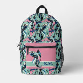 Abstrakter Fisch gemustert Bedruckter Rucksack (Vorderseite)