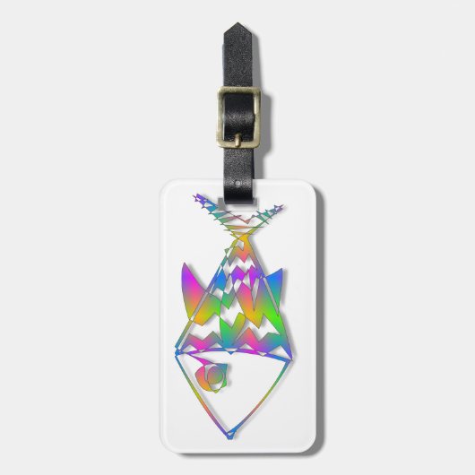 Abstrakter Fisch Gepäckanhänger (Vorderseite vertikal)