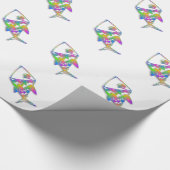 Abstrakter Fisch Geschenkpapier (Ecke)