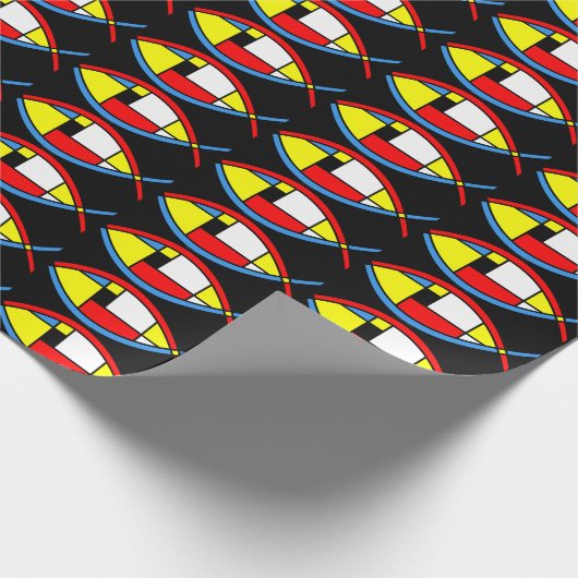 Abstrakter Fisch Geschenkpapier (Ecke)