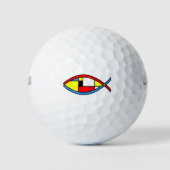 Abstrakter Fisch Golfball (Vorderseite)