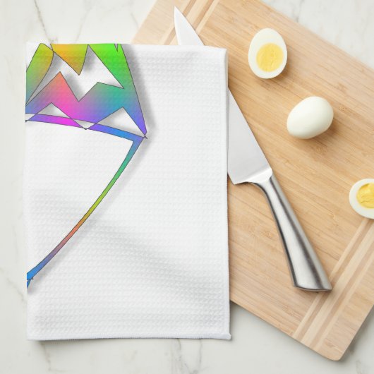 Abstrakter Fisch Handtuch (Viertel Falte)