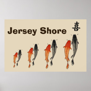 Abstrakter Fisch, Jersey Shore Poster