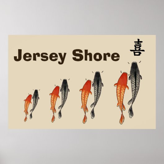 Abstrakter Fisch, Jersey Shore Poster (Vorne)