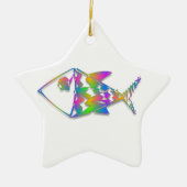 Abstrakter Fisch Keramikornament (Vorne)