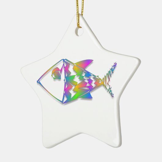 Abstrakter Fisch Keramikornament (Links)