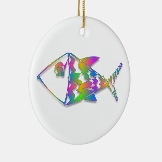 Abstrakter Fisch Keramikornament (Rechts)