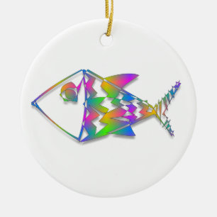 Abstrakter Fisch Keramikornament
