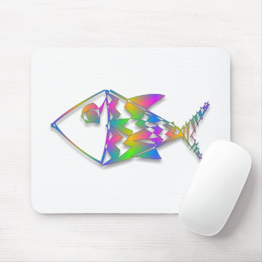 Abstrakter Fisch Mousepad (Mit Mouse)