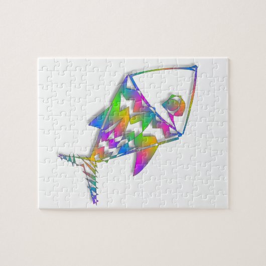 Abstrakter Fisch Puzzle (Horizontal)