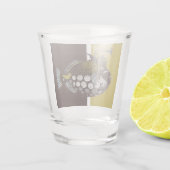 Abstrakter Fisch Schnapsglas (Rückseite)