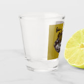 Abstrakter Fisch Schnapsglas (Links)