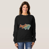 Abstrakter Fisch Sweatshirt (Vorne ganz)
