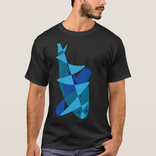 Abstrakter Fisch T-Shirt (Vorderseite)