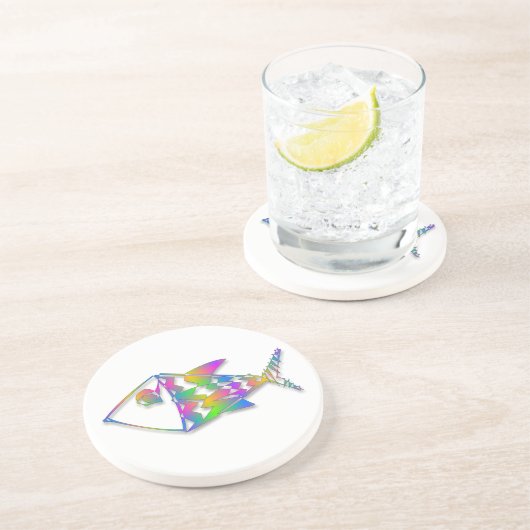 Abstrakter Fisch Untersetzer (Seite)