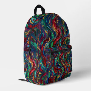 Abstrakter Flammen-Feuer-Juwel-Rucksack Bedruckter Rucksack