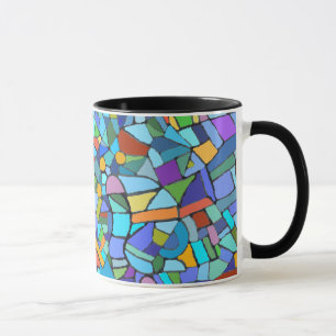 Abstrakter Fleck-Glasentwurf Tasse