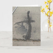 Abstrakter fliegender Vogel Karte (Gelbe Blume)