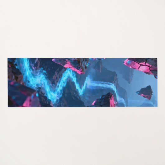Abstrakter fließender Fluss Yogamatte (Rückseite (Horizontal))