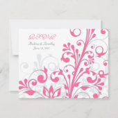 Abstrakter Floral Response Card RSVP Karte (Rückseite)