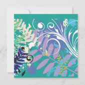 ABSTRAKTER FLORAL STAR Bat Mitzvah Einladung (Rückseite)