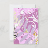 ABSTRAKTER FLORAL STAR Bat Mitzvah Empfang Card Einladung (Rückseite)