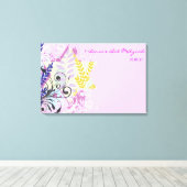 ABSTRAKTER FLORAL STAR Bat Mitzvah Sign-In Board Leinwanddruck (Insitu (Holzboden))