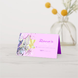 ABSTRAKTER FLORAL STAR Bat Mitzvah Sitzgelegenheit Platzkarte