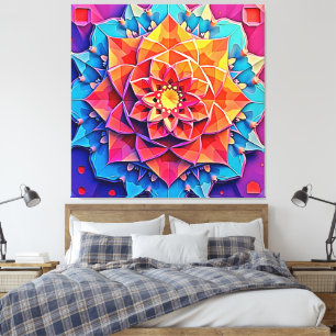 Abstrakter Floraler Prisma-Energie-Druck Kunst Leinwanddruck