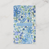 Abstrakter floraler QR Code Scannable Florist Visitenkarte (Vorderseite)