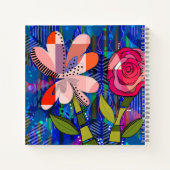 Abstrakter, floraler Text Notizblock (Rückseite)