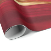 Abstrakter Flow Art-Red und Gold- Geschenkpapier (Rolleneckpunkt)