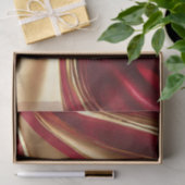 Abstrakter Flow Art-Red und Gold- Seidenpapier (Geschenk)