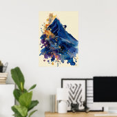 Abstrakter Fluid-Tinte-Fels-Kletterer – Moderne Be Poster (Heimbüro)