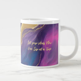 Abstrakter Fluss Art-Motivierend- Jumbo-Tasse