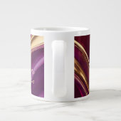 Abstrakter Fluss Art-Motivierend- Jumbo-Tasse (Rückseite)