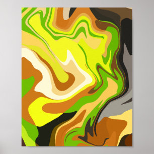 Abstrakter Fluss erdigen und natürlichen Farbtöne Poster