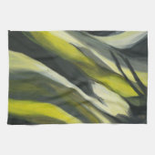 Abstrakter Fluss- gelbes Grau Geschirrtuch (Horizontal)