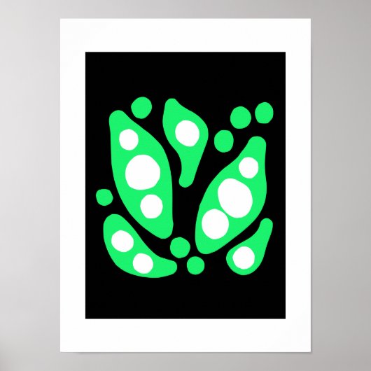 Abstrakter Fluss organischer Formen Poster (Vorne)