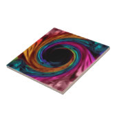 Abstrakter flüssiger, heller, dunkler Farbdruck Fliese (Seite)