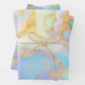 abstrakter flüssiger Marmor Geschenkpapier Set (Beispiel)