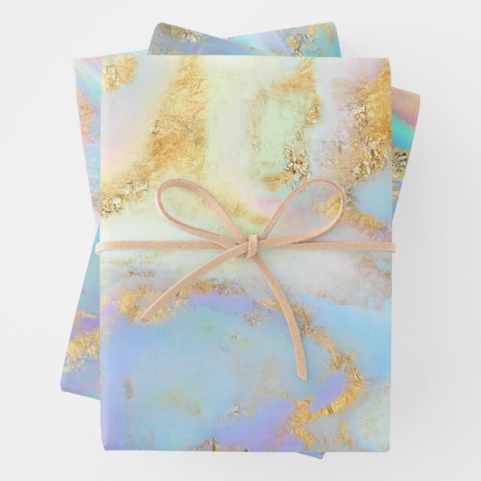 abstrakter flüssiger Marmor Geschenkpapier Set (Beispiel)