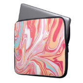 Abstrakter flüssiger Marmor oder Epoxy-Trendbackgr Laptopschutzhülle (Vorderseite Links)