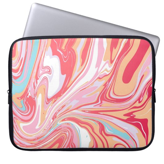 Abstrakter flüssiger Marmor oder Epoxy-Trendbackgr Laptopschutzhülle (Vorderseite)
