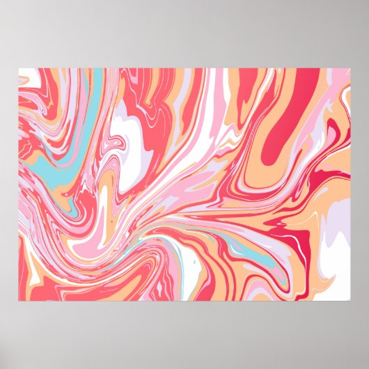Abstrakter flüssiger Marmor oder Epoxy-Trendbackgr Poster (Vorne)