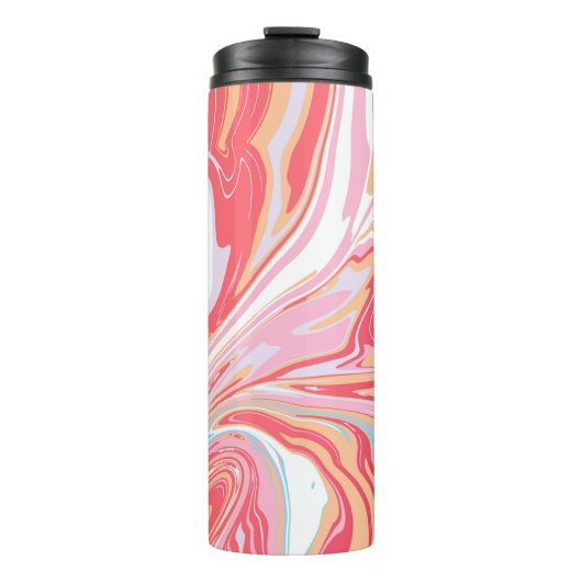 Abstrakter flüssiger Marmor oder Epoxy-Trendbackgr Thermosbecher (Vorderseite)