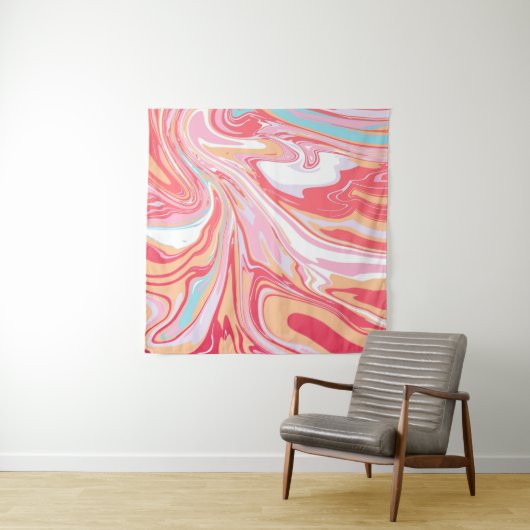 Abstrakter flüssiger Marmor oder Epoxy-Trendbackgr Wandteppich (Beispiel (Horizontal))