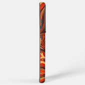 Abstrakter, flüssiger roter Marmor, flüssig, Retro Samsung Galaxy Hülle (Rechte Seite)